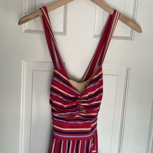 Striped Multicolor cross back dress